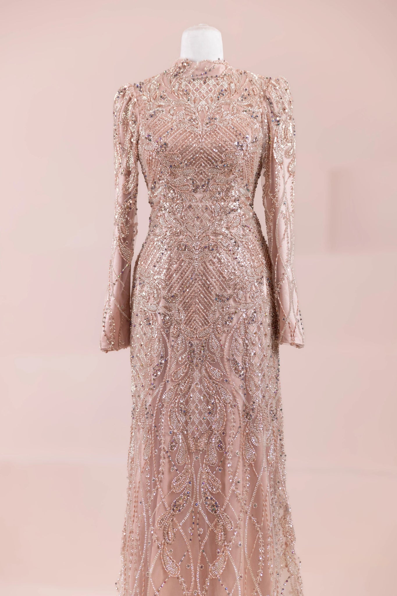 Sena Tesettür Abiye - FioraofDress - tesettur - abiye - Pudra - 38 - hijab - evening - dress