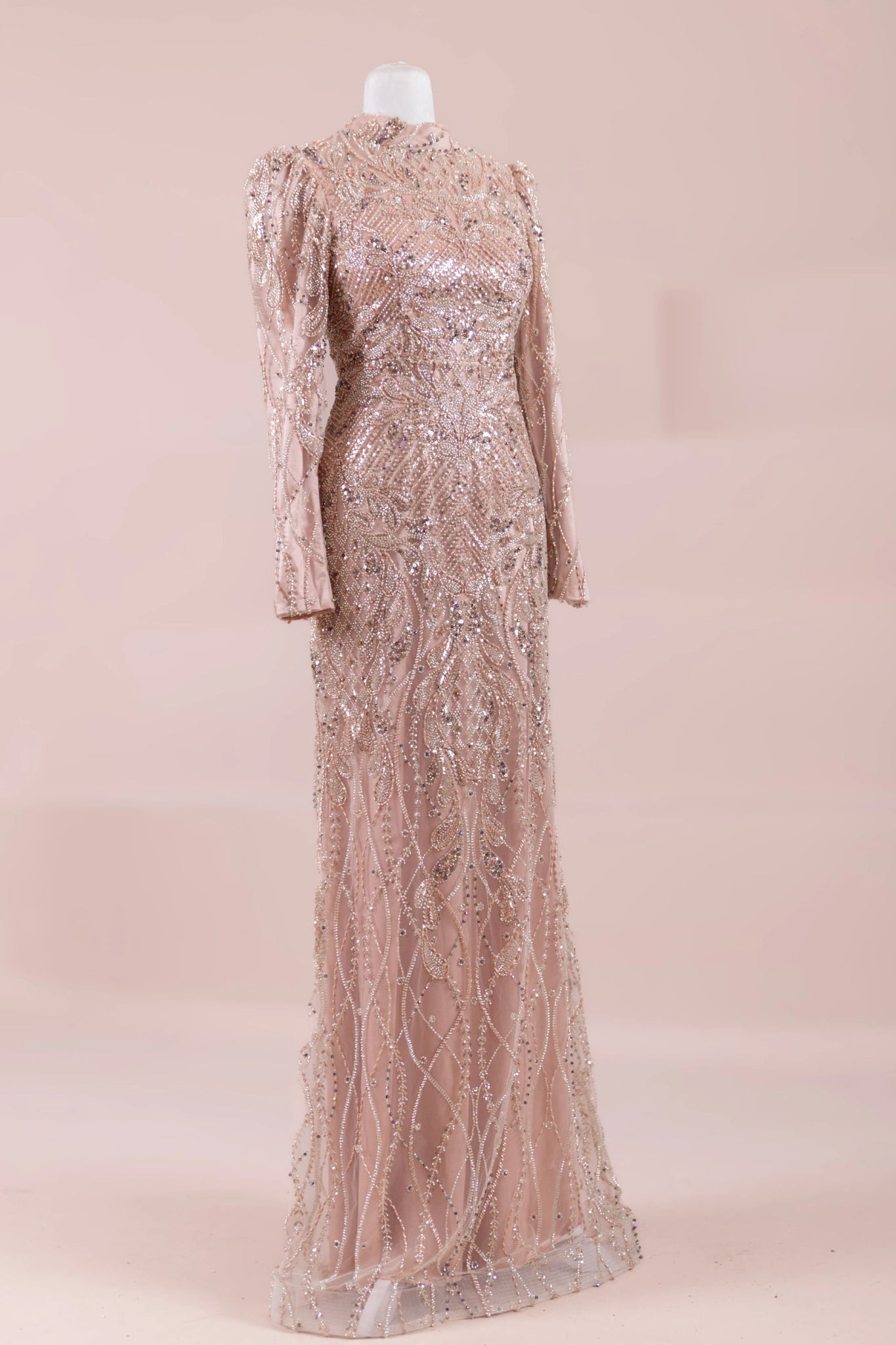 Sena Tesettür Abiye - FioraofDress - tesettur - abiye - Pudra - 38 - hijab - evening - dress