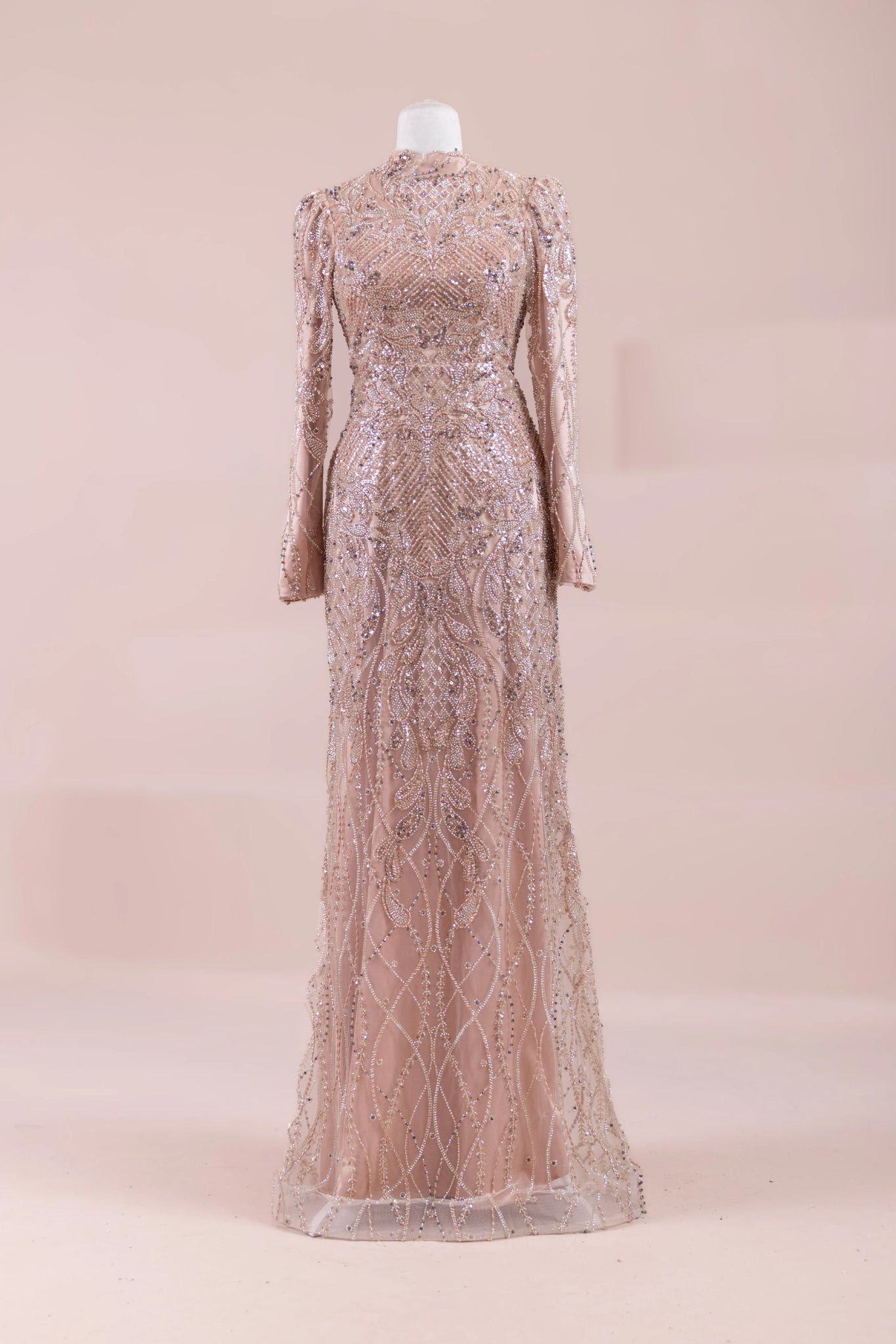 Sena Tesettür Abiye - FioraofDress - tesettur - abiye - Pudra - 38 - hijab - evening - dress