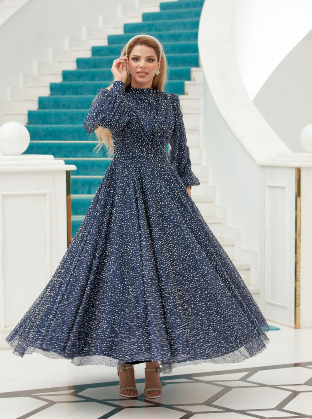 Sezen Tesettür Abiye - FioraofDress - tesettur - abiye - 48 - Pudra - hijab - evening - dress