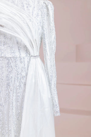 Silü Tesettür Abiye - FioraofDress - tesettur - abiye - Beyaz - 38 - hijab - evening - dress