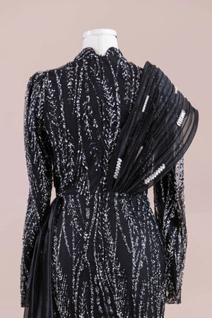 Silü Tesettür Abiye - FioraofDress - tesettur - abiye - Siyahh - 38 - hijab - evening - dress