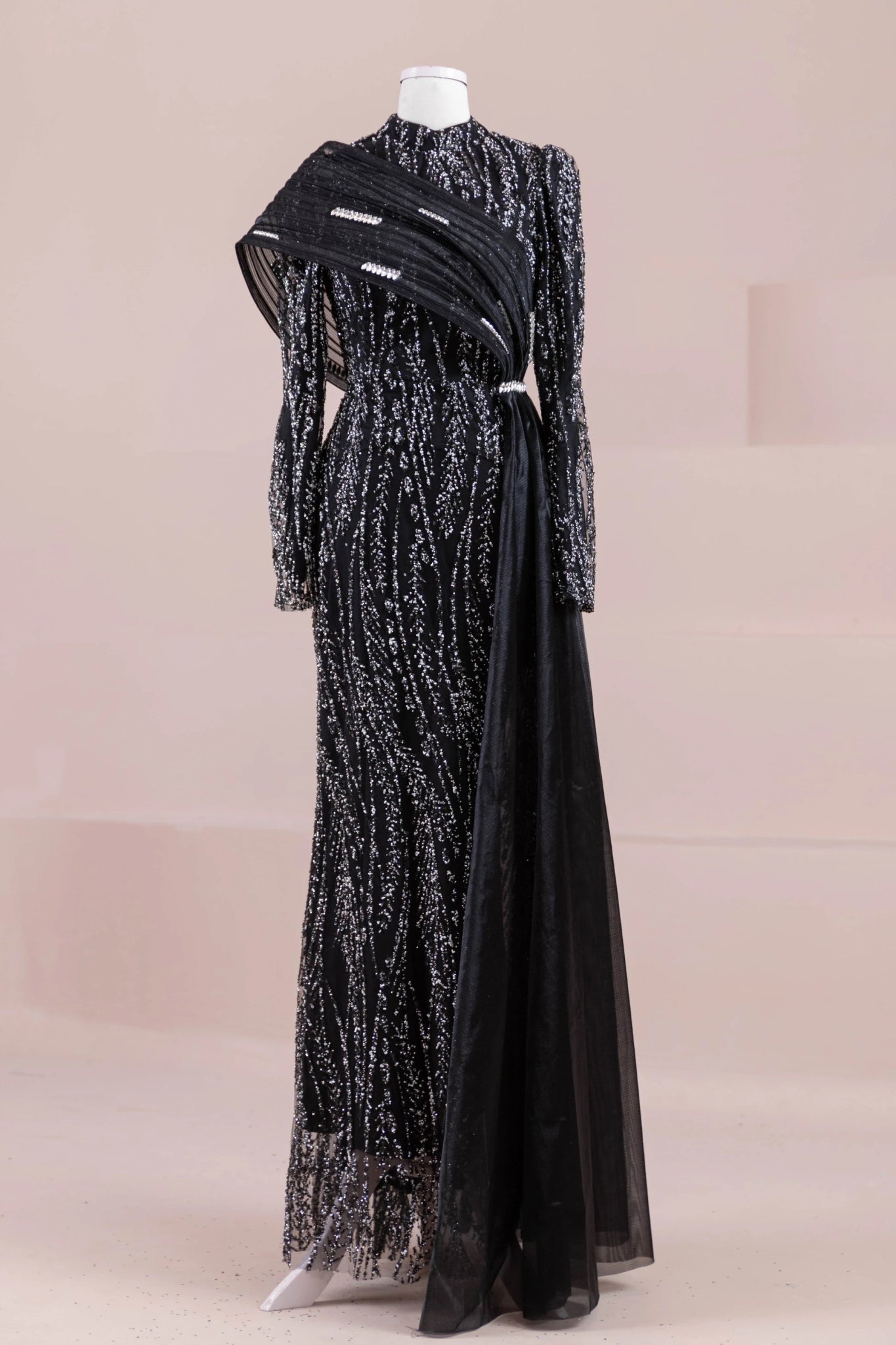 Silü Tesettür Abiye - FioraofDress - tesettur - abiye - Siyahh - 38 - hijab - evening - dress