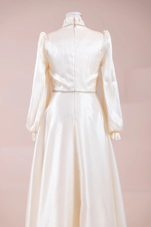 Sima Tesettür Abiye - FioraofDress - tesettur - abiye - Ekru - 38 - hijab - evening - dress