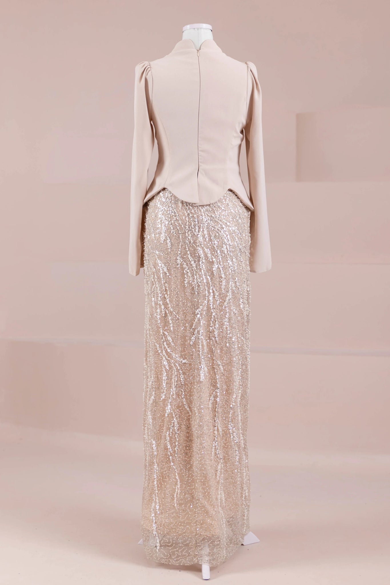 Simera Tesettür Abiye - FioraofDress - tesettur - abiye - Taş Renk - 38 - hijab - evening - dress