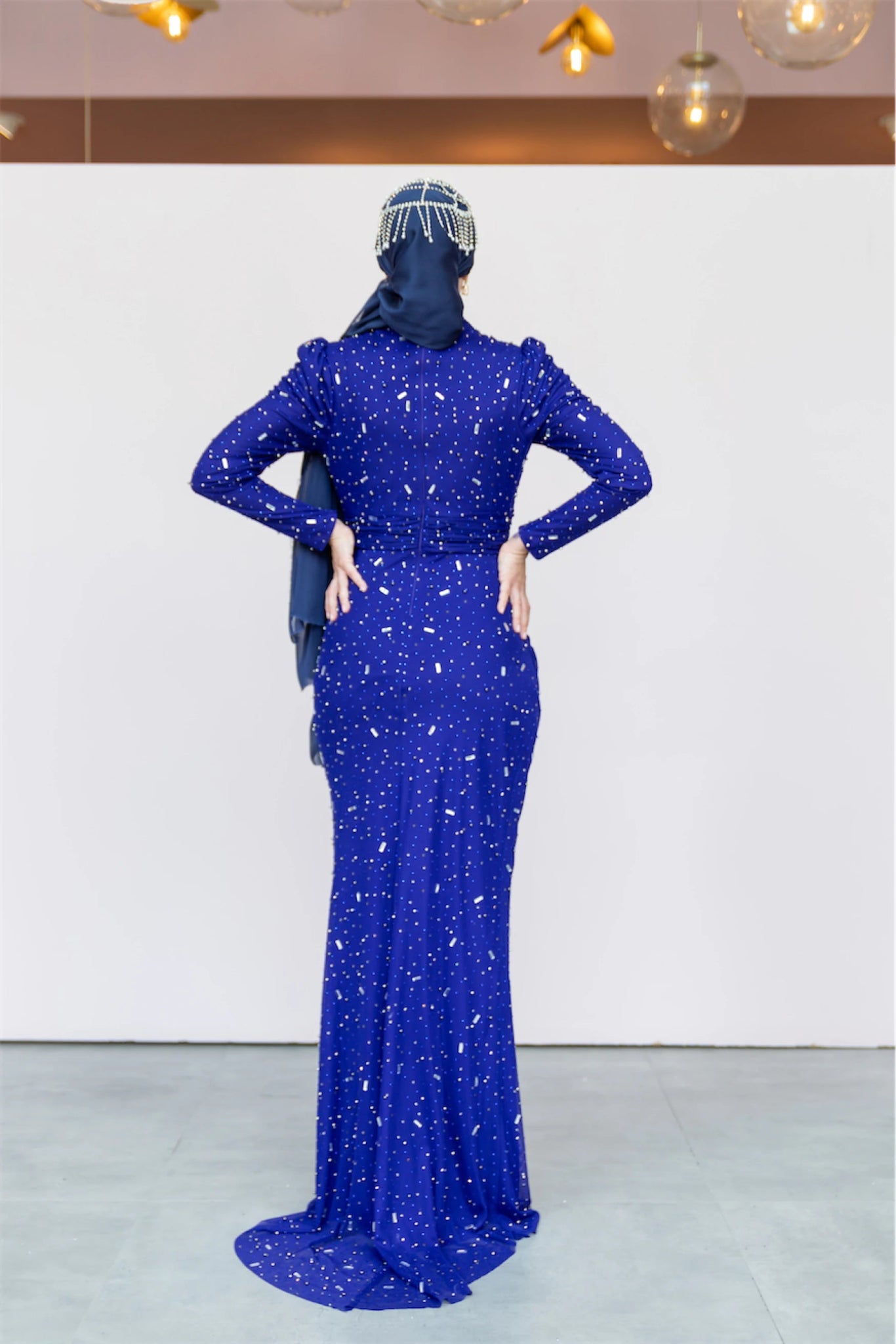 Stone Tesettür Abiye - FioraofDress - tesettur - abiye - 44 - SAX - hijab - evening - dress