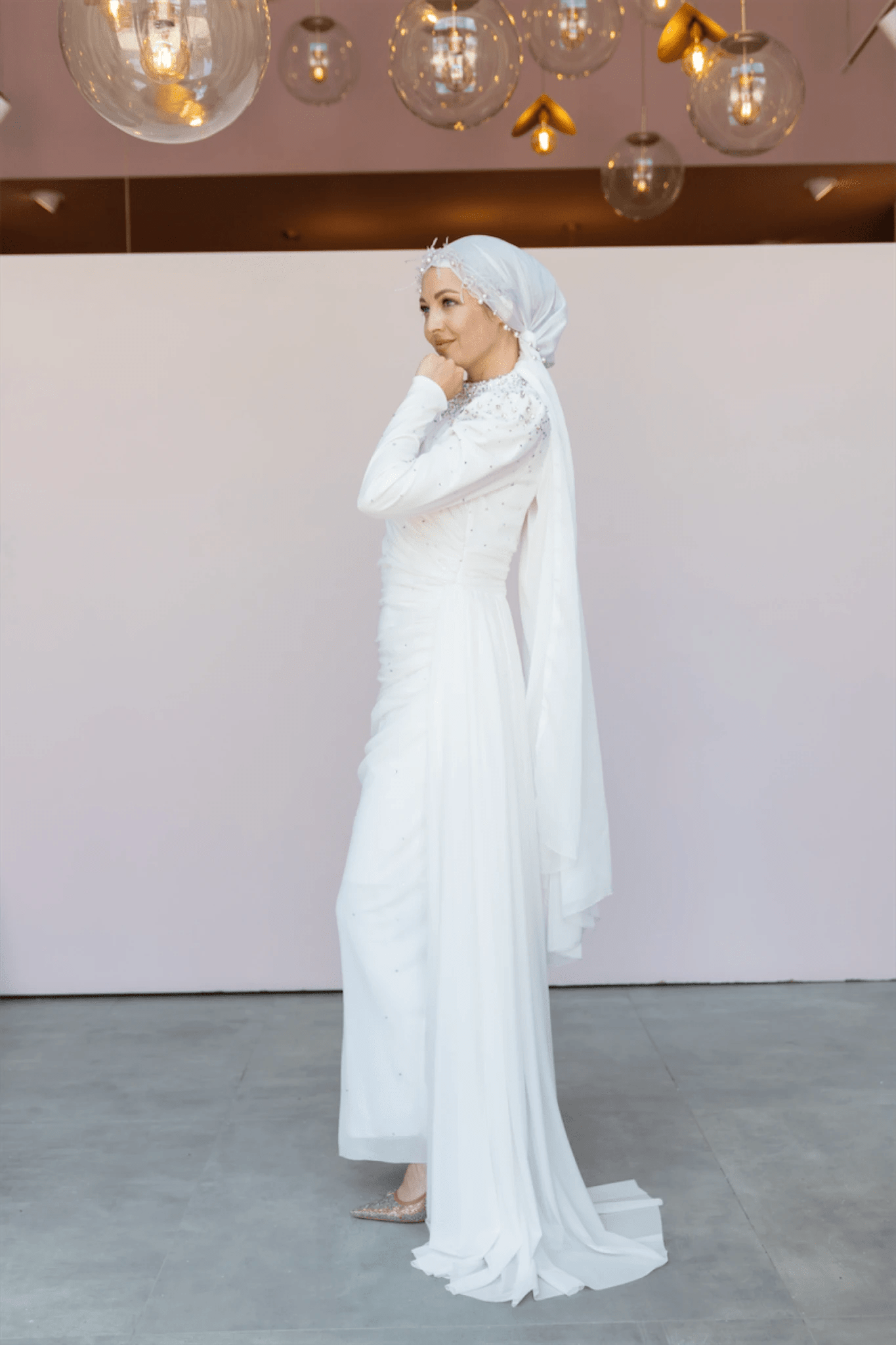 Stoneart Tesettür Abiye - FioraofDress - tesettur - abiye - 44 - Ekru - hijab - evening - dress