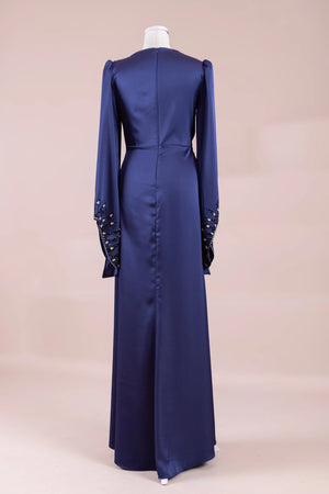 Sue Tesettür Abiye - FioraofDress - tesettur - abiye - LACİVERT - 38 - hijab - evening - dress