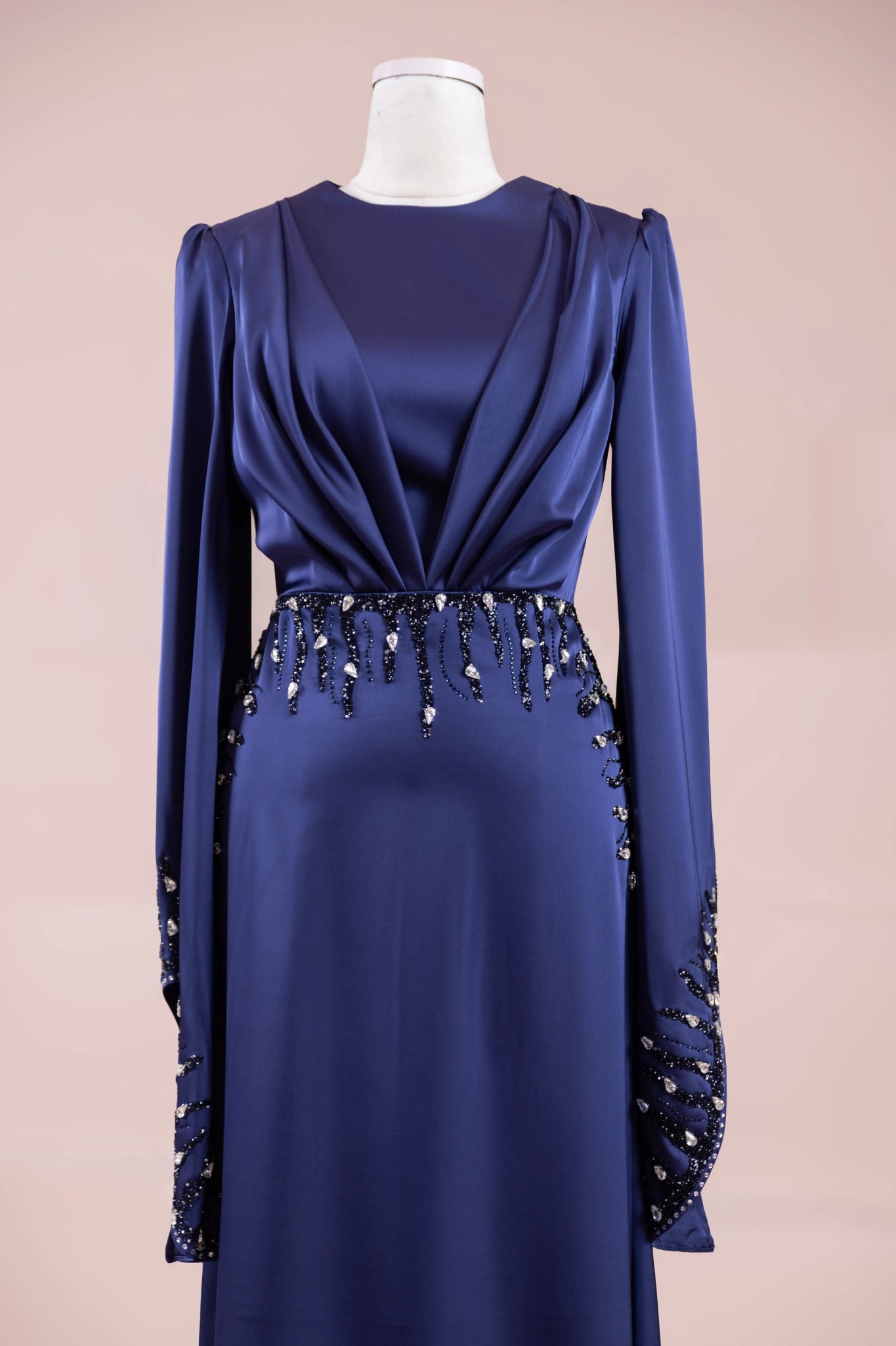 Sue Tesettür Abiye - FioraofDress - tesettur - abiye - LACİVERT - 38 - hijab - evening - dress