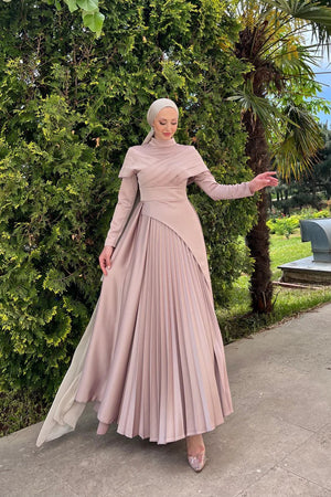 Süeda Tesettür Abiye - FioraofDress - tesettur - abiye - 44 - Gül Kurusu - hijab - evening - dress