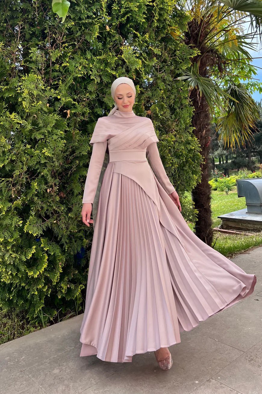 Süeda Tesettür Abiye - FioraofDress - tesettur - abiye - 44 - Gül Kurusu - hijab - evening - dress