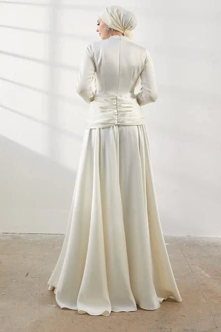 Şule Tesettür Abiye - FioraofDress - tesettur - abiye - 42 - Ekru - hijab - evening - dress