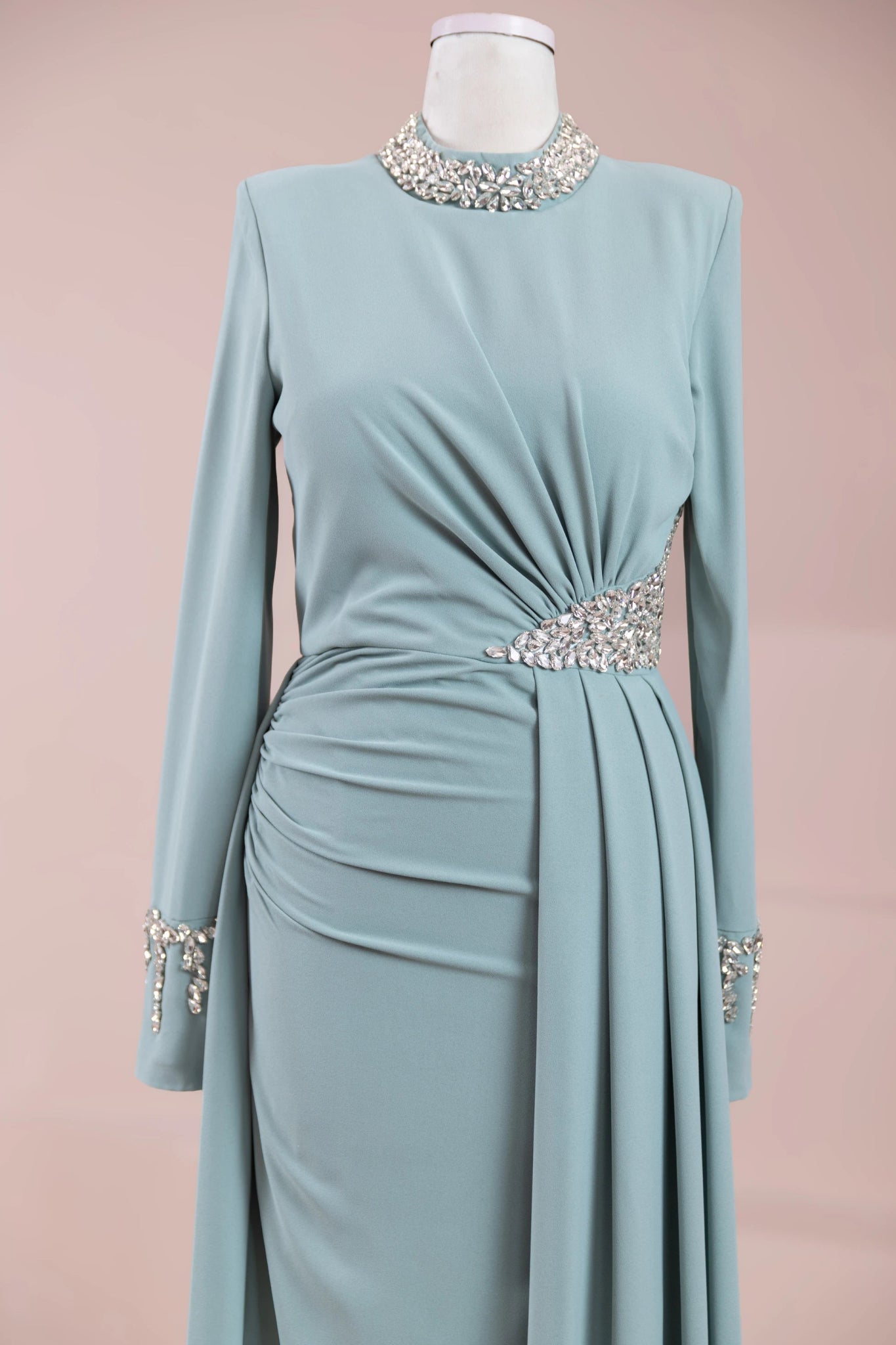 Tasha Tesettür Abiyesar - FioraofDress - tesettur - abiye - mint - 38 - hijab - evening - dress