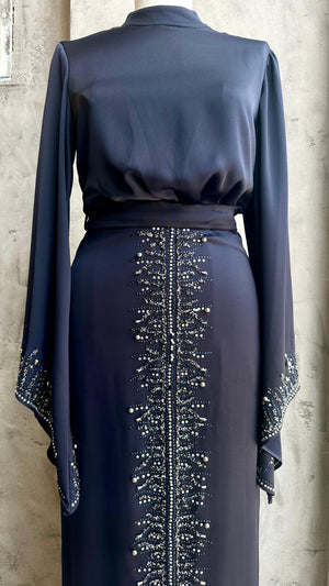 Thai Tesettür Abiye Lacivert - FioraofDress - tesettur - abiye - 36 - LACİVERT - hijab - evening - dress