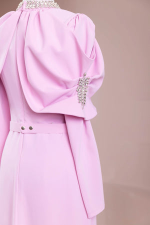 Tilu Tesettür Abiye - FioraofDress - tesettur - abiye - PEMBE - 38 - hijab - evening - dress