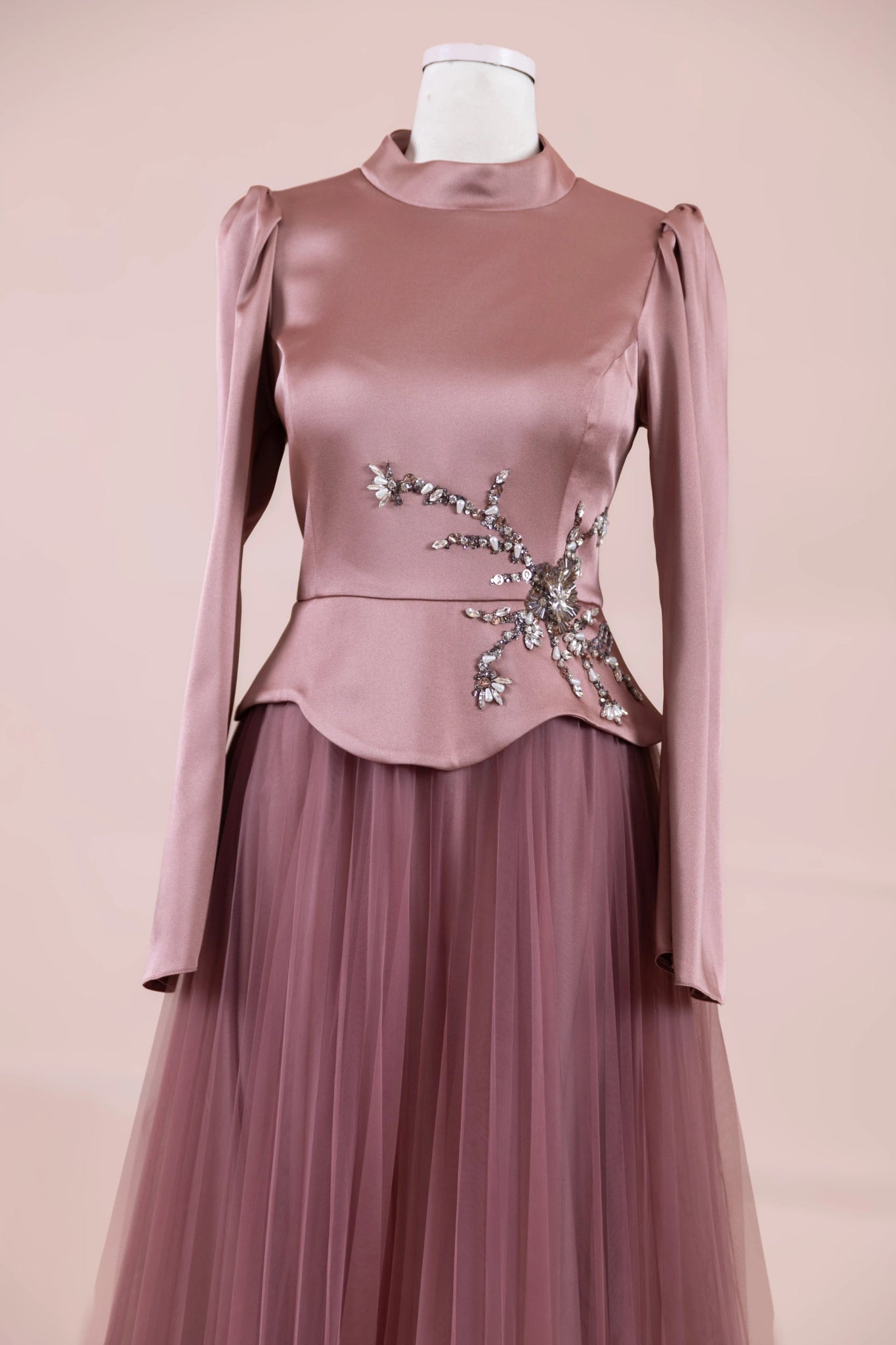 Tuéra Tesettür Abiye - FioraofDress - tesettur - abiye - rose - 36 - hijab - evening - dress