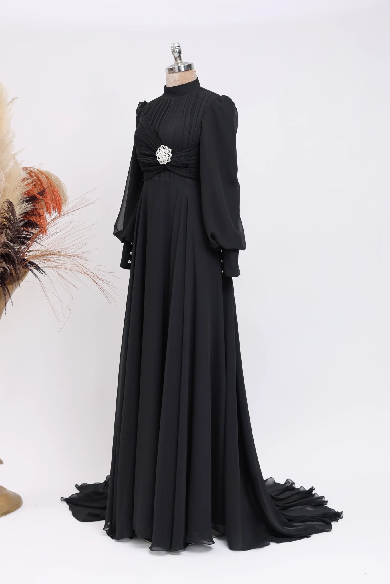 Valerya Abiye - FioraofDress - tesettur - abiye - 38 - Gül Kurusu - hijab - evening - dress