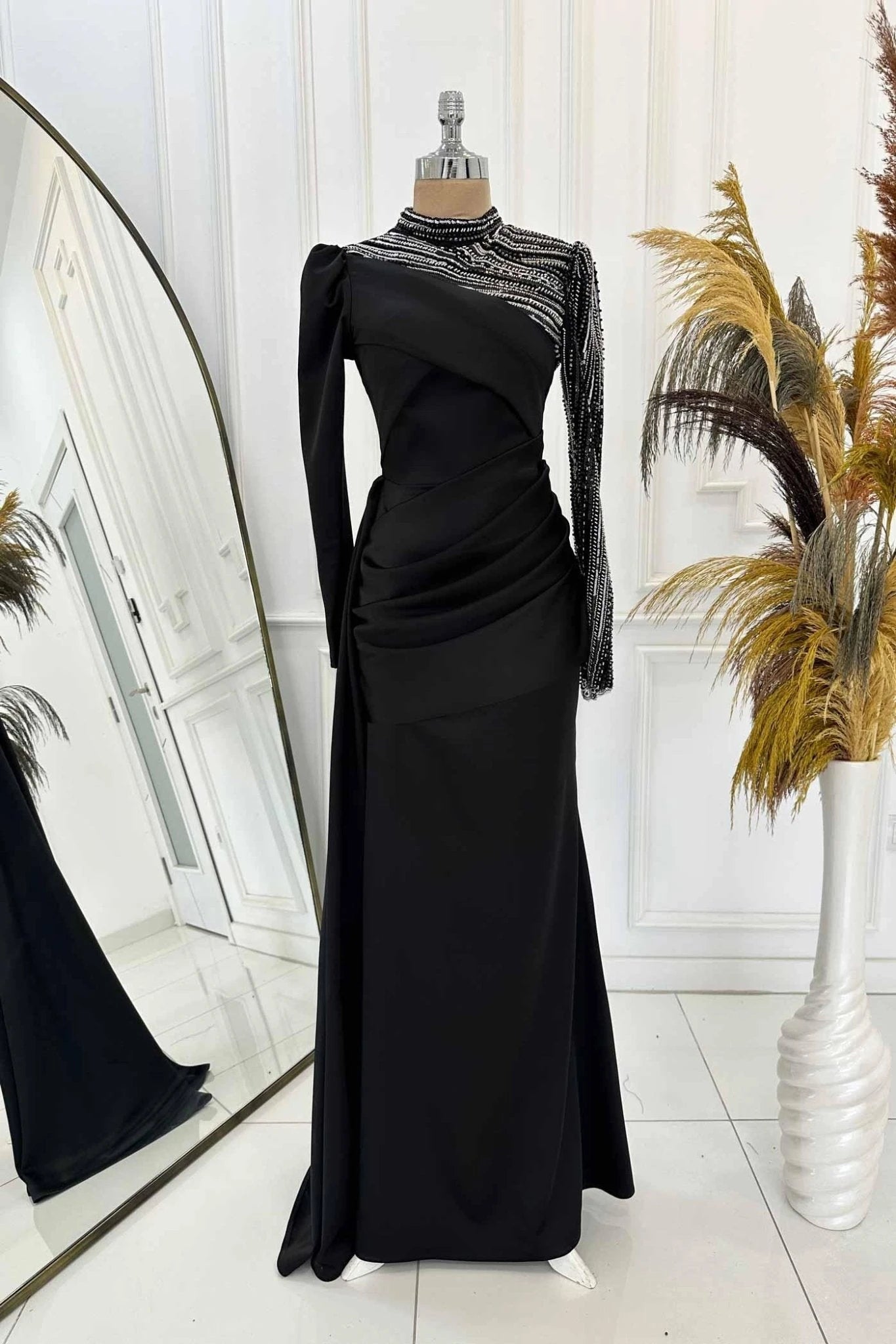 Vela Abiye - FioraofDress - tesettur - abiye - 48 - Gül Kurusu - hijab - evening - dress
