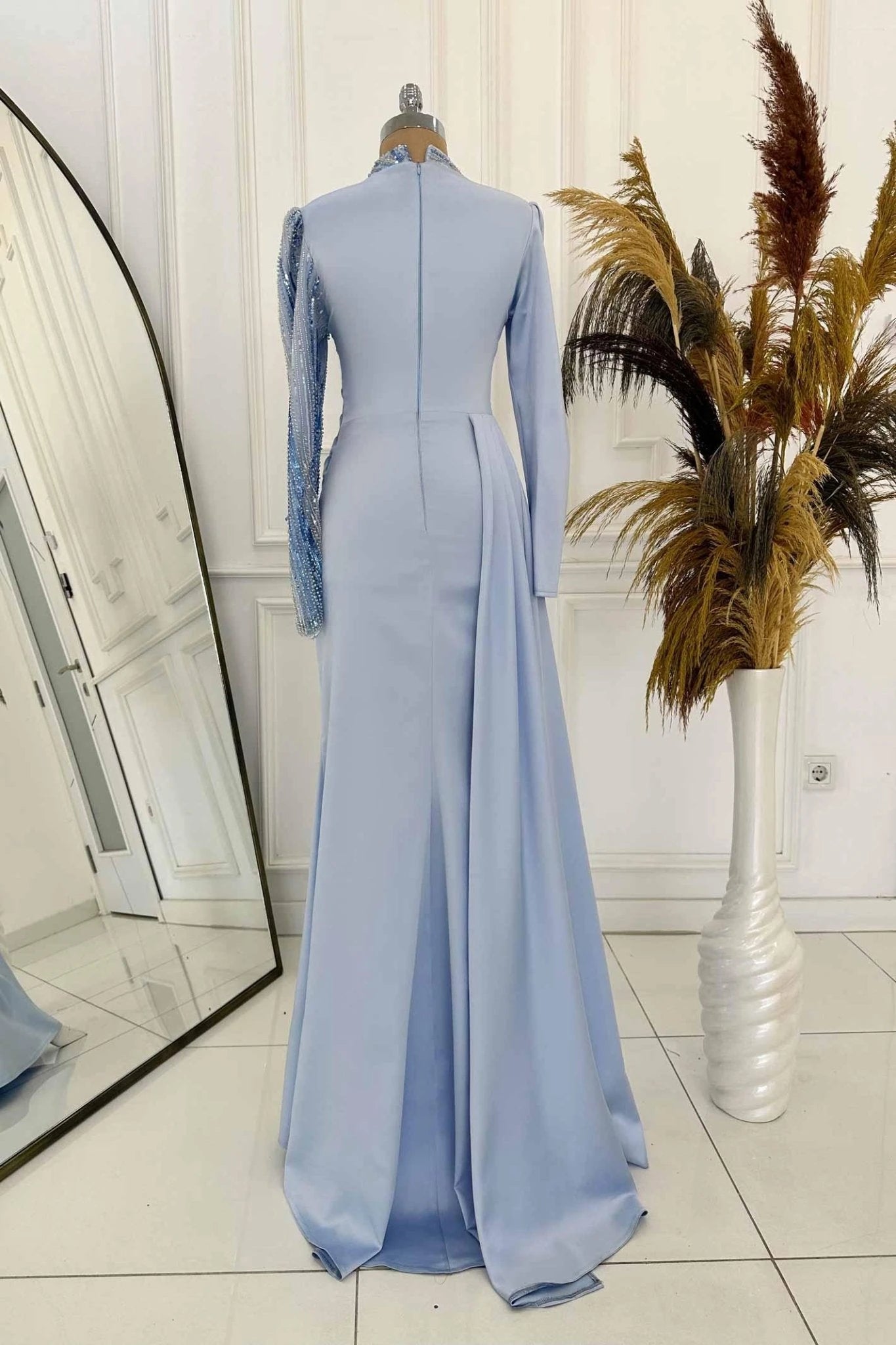 Vela Abiye - FioraofDress - tesettur - abiye - 48 - Gül Kurusu - hijab - evening - dress