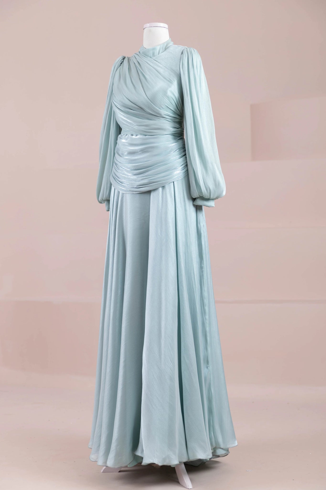 Vela Tesettür Abiye - FioraofDress - tesettur - abiye - mint yeşili - 38 - hijab - evening - dress