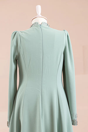 Velna Tesettür Abiye - FioraofDress - tesettur - abiye - mint - 38 - hijab - evening - dress