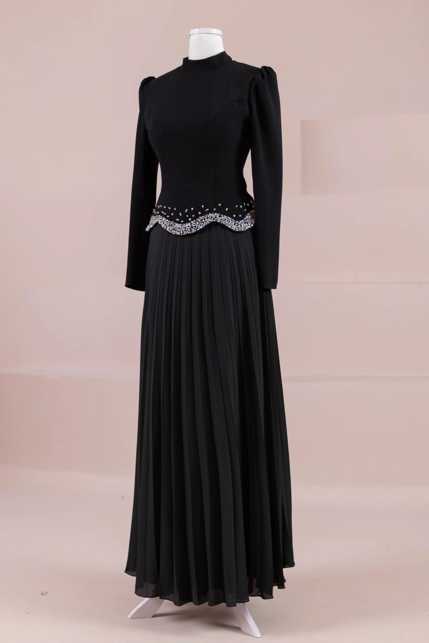 Velor Tesettur Abiye - FioraofDress - tesettur - abiye - Siyahh - 38 - hijab - evening - dress