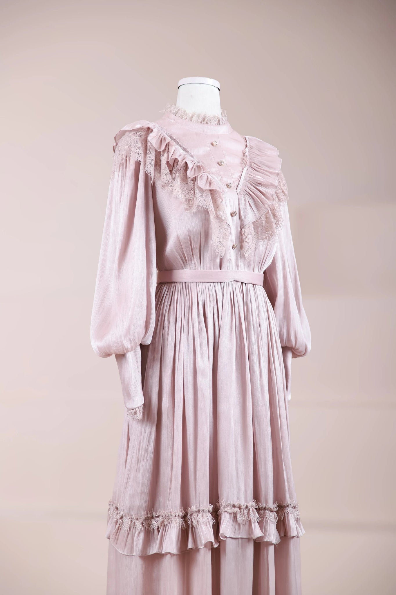 Vintage Tesettür Abiye - FioraofDress - tesettur - abiye - Pudra - 36 - hijab - evening - dress