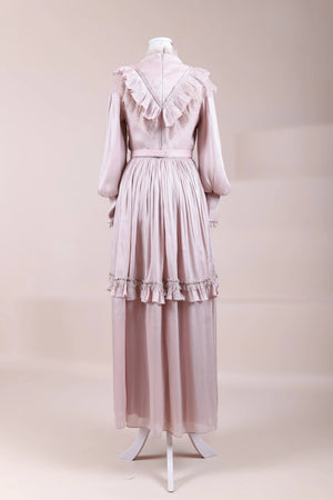 Vintage Tesettür Abiye - FioraofDress - tesettur - abiye - Pudra - 36 - hijab - evening - dress