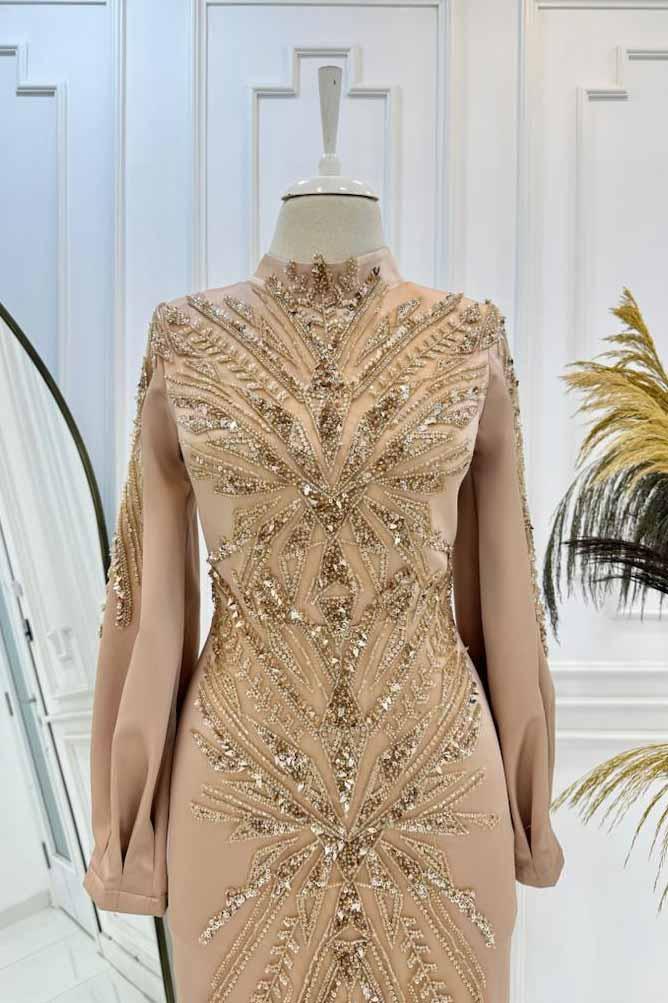 Yıldız Abiye - FioraofDress - tesettur - abiye - 48 - rose - hijab - evening - dress