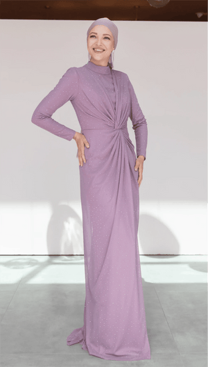 Zarif Tesettür Abiye - FioraofDress - tesettur - abiye - 44 - Pudra - hijab - evening - dress