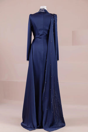 Ziri Tesettür Abiye - FioraofDress - tesettur - abiye - lacivert - 36 - hijab - evening - dress