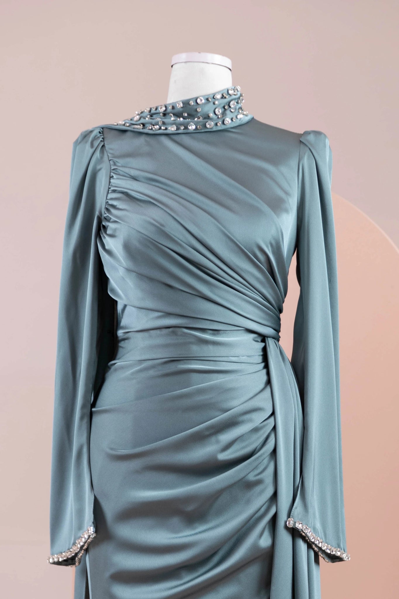 Ziri Tesettür Abiye - FioraofDress - tesettur - abiye - haki - 36 - hijab - evening - dress