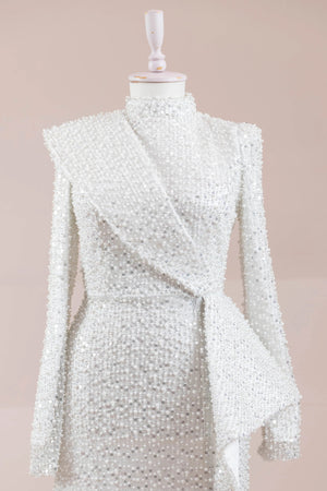 Ziva Tesettür Abiye - FioraofDress - tesettur - abiye - Beyaz - 38 - hijab - evening - dress