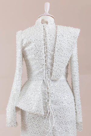 Ziva Tesettür Abiye - FioraofDress - tesettur - abiye - Beyaz - 38 - hijab - evening - dress